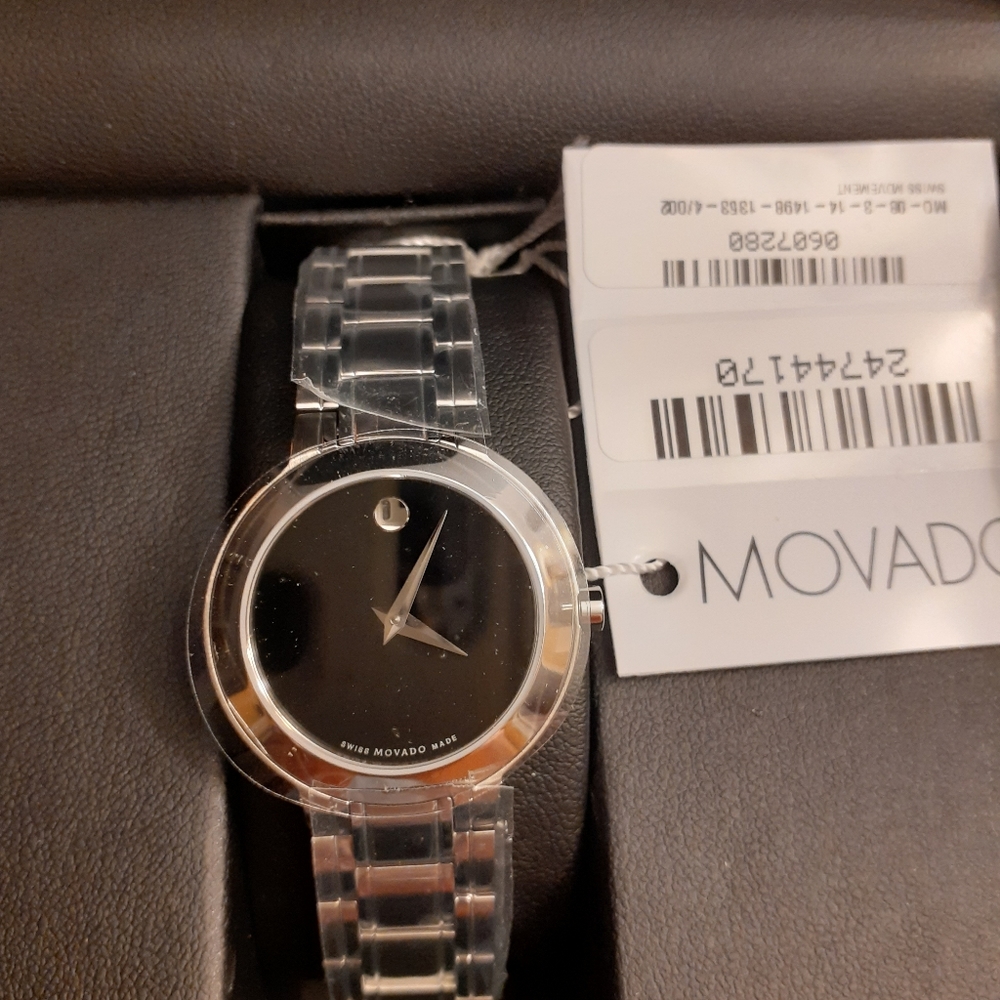 Movado Stiri Quartz Black Dial Ladies Watch 060728